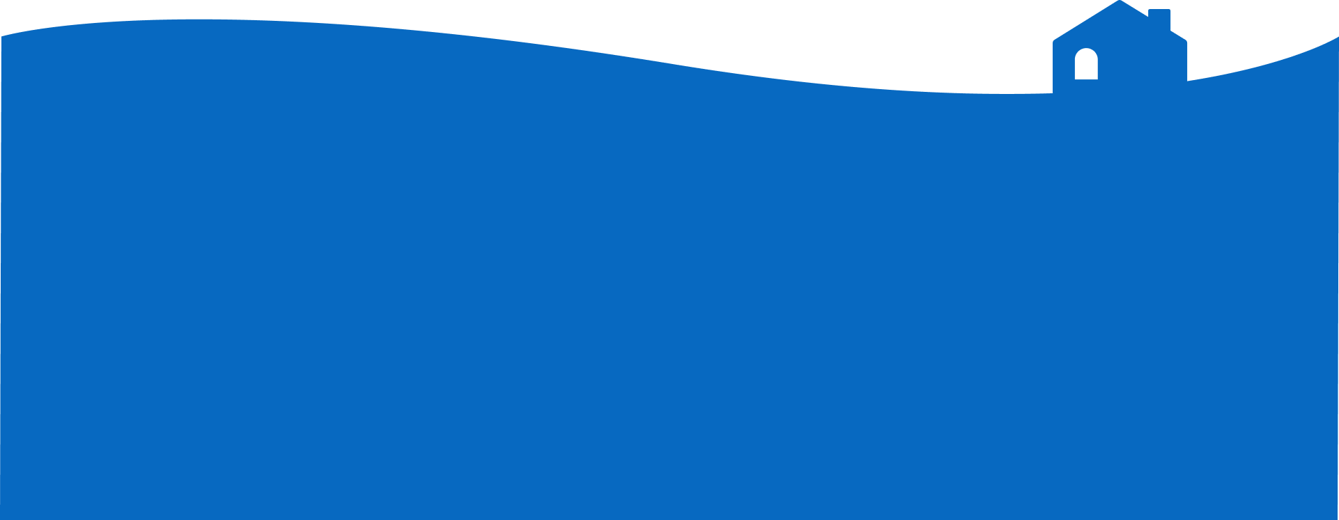 Blu wave with two blue houses